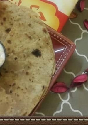 A picture of Qeema filled paratha.