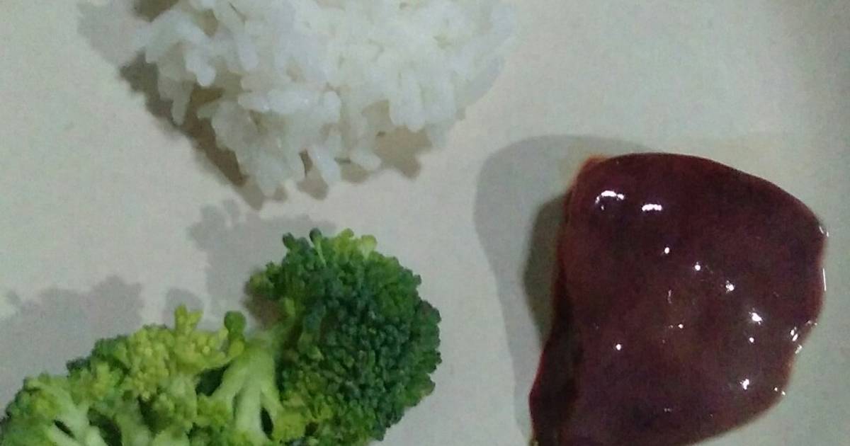 Resep 8. MPASI 6 bulan nasi+hati ayam+brokoli oleh Listanti Cookpad