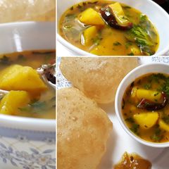 A picture of Aloo Poori.