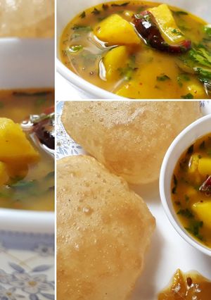 A picture of Aloo Poori.
