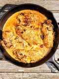 Stuffed Chicken Breast in creamy mushroom sauce