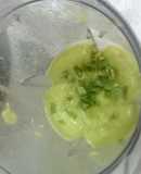 Pasta de aguacate con cilantro