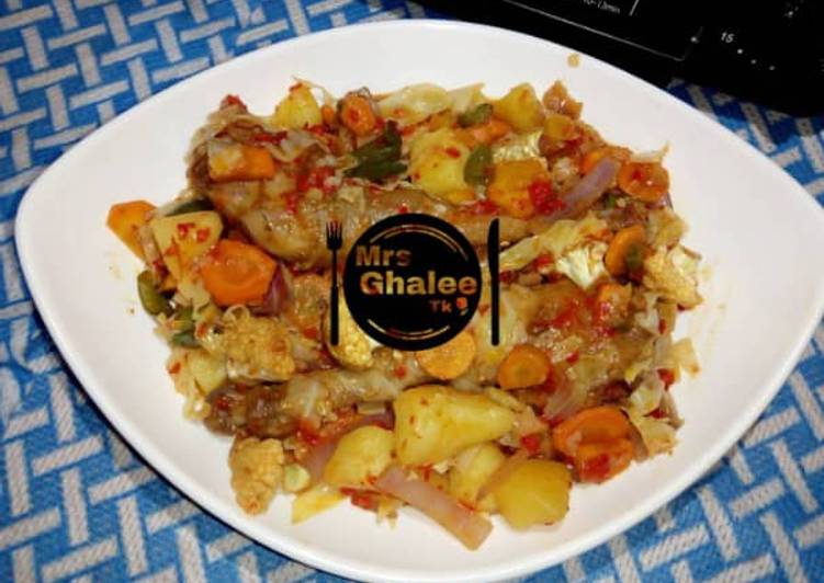 Recipe of Ultimate Chicken cabbage sauce