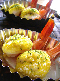 A picture of Shrimp and Tofu Gratinée for New Year's.
