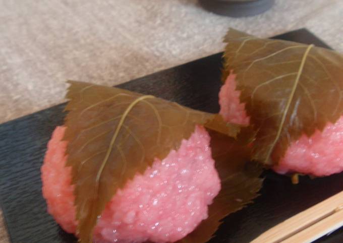 Recipe of Eric Ripert Sakura Mochi (Cherry Blossom Rice Cakes) Made Easily in the Microwave