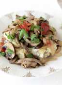 Fricassee of Mixed Mushrooms over Smashed Rosemary Potatoes