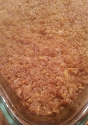 A picture of Momma B's Sweet Potato Casserole.