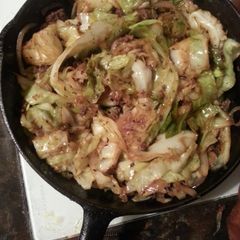 Cast iron friend cabbage A picture of Cast iron friend cabbage.