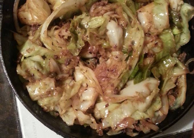 Cast iron friend cabbage