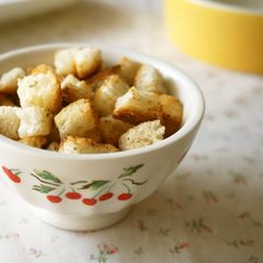 A picture of Easy Croutons in a Frying Pan.
