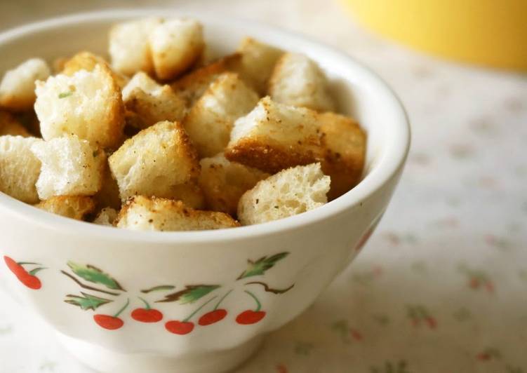 Recipe of Quick Easy Croutons in a Frying Pan