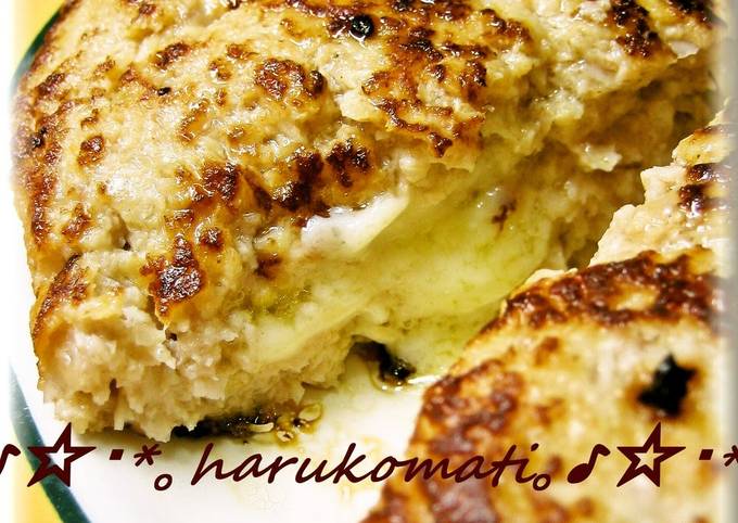 Recipe of Favorite Tender Enoki Hamburger Steaks Stuffed with Cheese