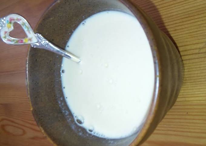 Hot Sake Lees Drink with Soy Milk (or Regular Milk) Recipe