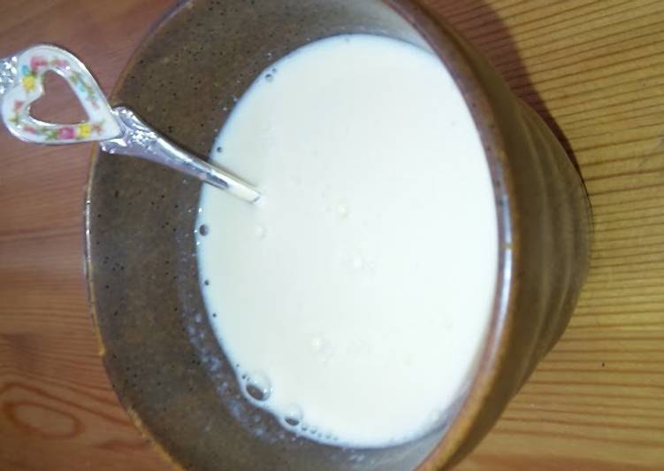 Hot Sake Lees Drink with Soy Milk (or Regular Milk)