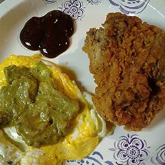 A picture of Leftovers breakfast.