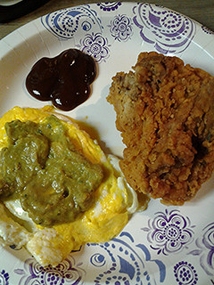 A picture of Leftovers breakfast.