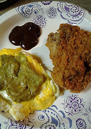 A picture of Leftovers breakfast.