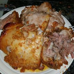 A picture of Pulled Pork, Korean Style, slow cooker.