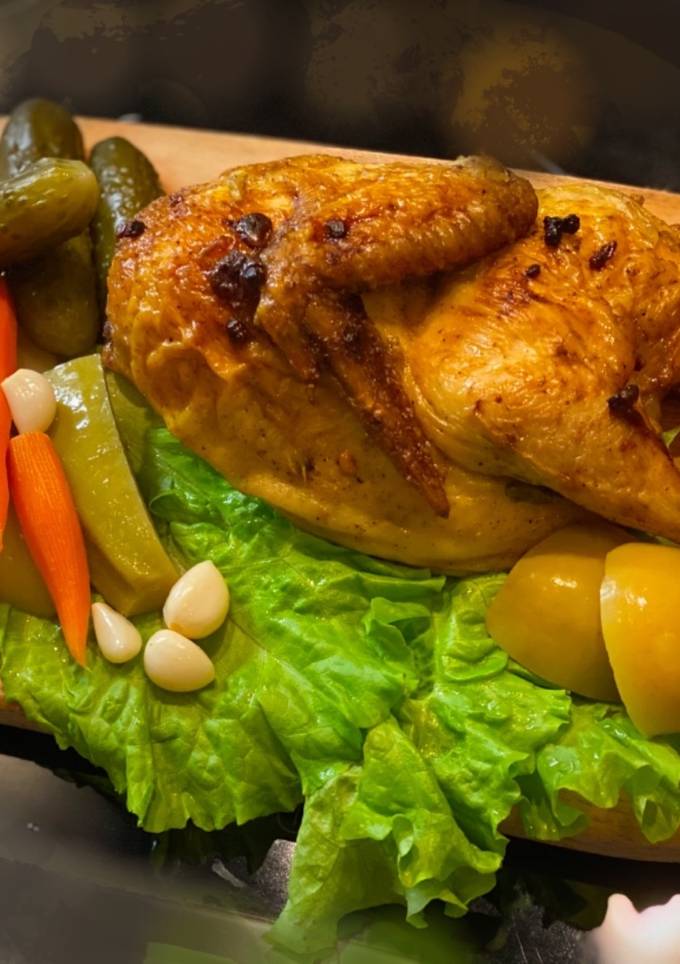 Жареная курочка в духовке