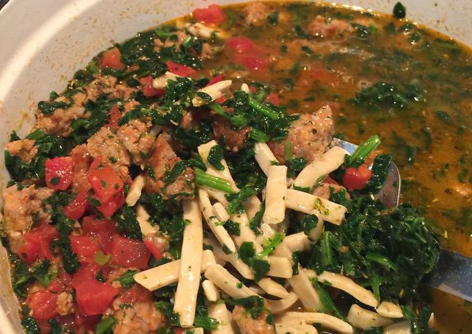Italian Sausage & Spinach Soup