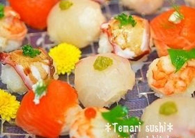 Simple Way to Prepare Award-winning Roly Poly Bite-Sized Temari Sushi