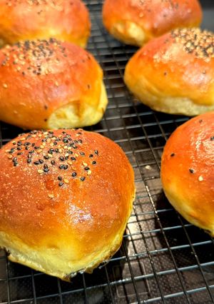 Una foto de Pan de hamburguesa brioche en Airfryer