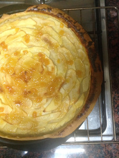 Una foto de Tarta de manzana con crema pastelera