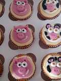 children's farm animal cupcakes