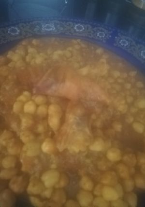 صورة لوصفة لگرعين بالحمص