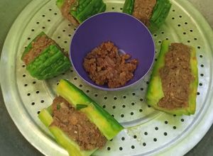 Foto resep Pare isi dage pedes(oncom)