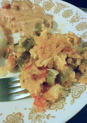 A picture of Okra Tomato Casserole.