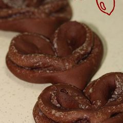 A picture of Chocolate Heart Pastries.
