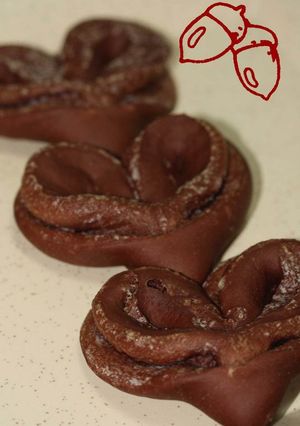 A picture of Chocolate Heart Pastries.