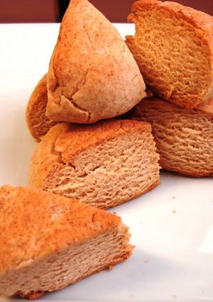 A picture of Egg, Dairy, and Sugar-free Crispy Scones.