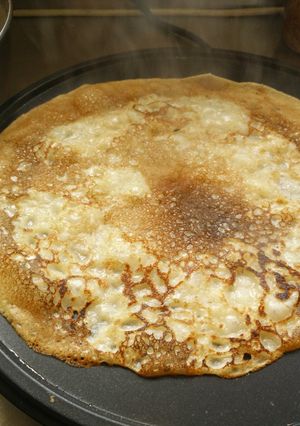 A picture of Vegan Crepes (pancakes).