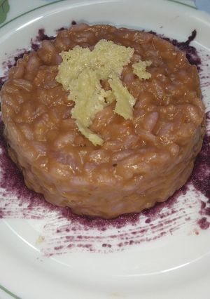 Foto di Risotto con crema di cavolo rosso e patate