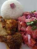 Ensalada Rusa Peruana con Pollo Frito a lo Carmelita