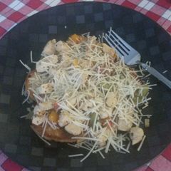 A picture of Italian nachos.