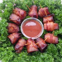 A picture of Bacon wrapped bacon.
