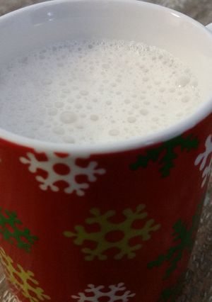 A picture of Tricia's Non-Dairy Coconut Hazelnut Steamer.