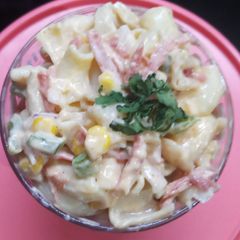 A picture of Cold macaroni salad.