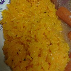 A picture of Savory turmeric rice.