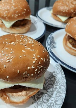 A picture of Aloo tikki burger.