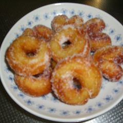 A picture of Potato Donuts Using Two Ingredients.