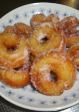 A picture of Potato Donuts Using Two Ingredients.