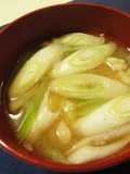 Miso Soup with Leek and Tempura Crumbs