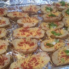 A picture of Loaded potato skins.