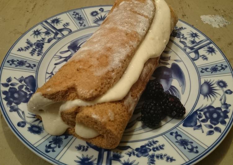 Recipe of Homemade Sweet Potato Roll with Cinnamon-Apple cream cheese filling