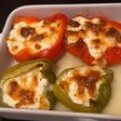 Mozzarellás-cottage cheese-s töltött kápia paprika