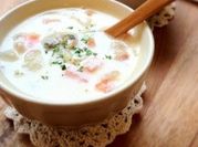 A picture of clam chowder soup recipe